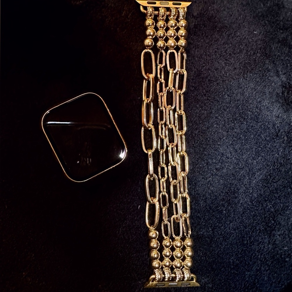 Gold Chain Link Watch Band